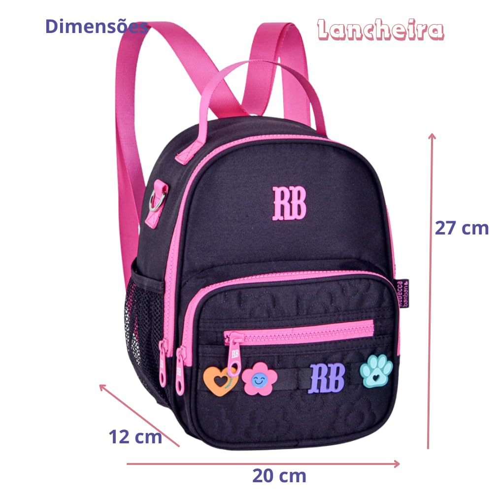 Kit Mochila Escolar Rebecca Bonbon Preto com Lancheira 2 em 1 e Estojo Fichário Rosa, Kit 3 Peças, Poliéster, Design Holográfico, 4 Compartimentos, para Meninas em promoção! Veja a oferta e mais achadinhos de Mochilas escolares 6 Hoje é o melhor dia para comprar Kit Mochila Escolar Rebecca Bonbon Preto com Lancheira 2 em 1 e Estojo Fichário Rosa, Kit 3 Peças, Poliéster, Design Holográfico, 4 Compartimentos, para Meninas com aquele preço maroto! Promoção! Aproveite a oferta! 6