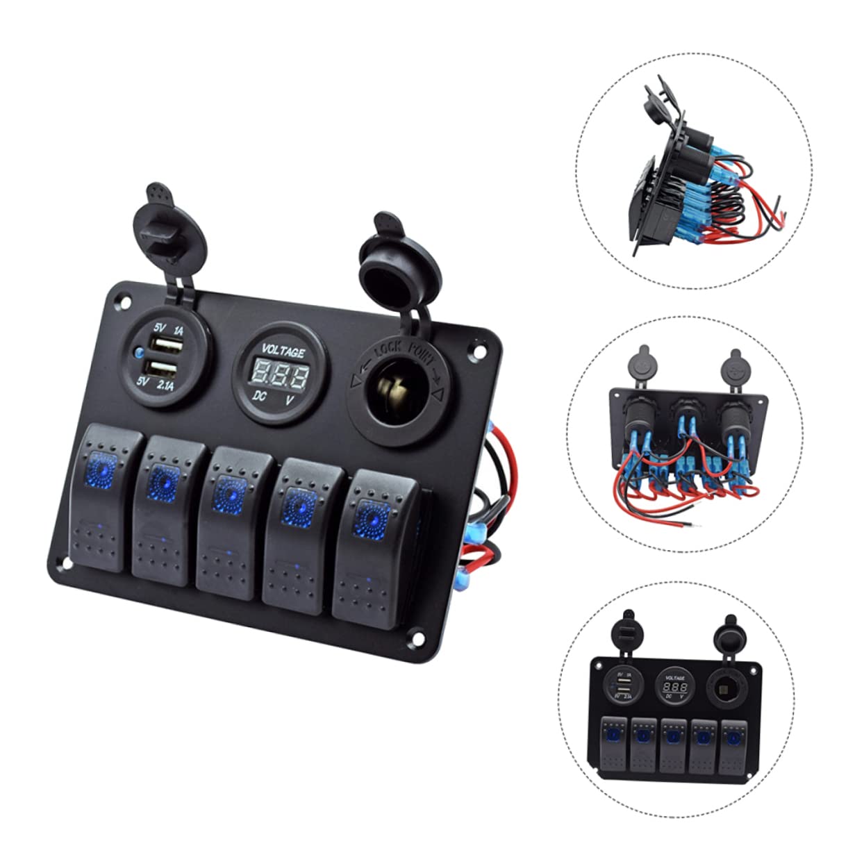 balacoo Position Panel Truck Rv Yacht Modification Circuit Breaker Boat Ship Bus Car Switch Control Panel