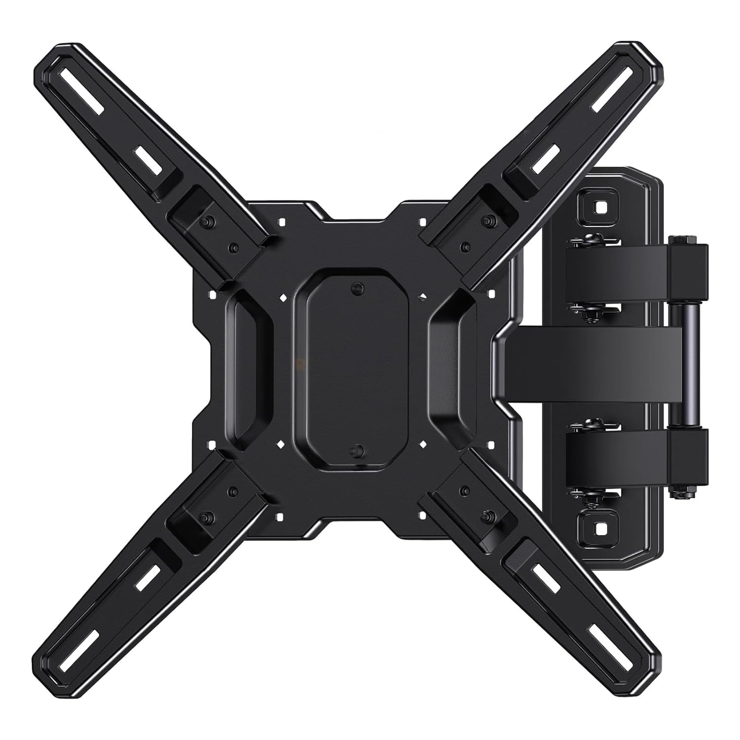 Supporto TV Full Motion per Televisori da 26''-55'' - Allungabile, Staffa TV da Parete Girevole e Inclinabile, Carico Max 35kg, Inclusi Livella, Viti e Tasselli, Nero