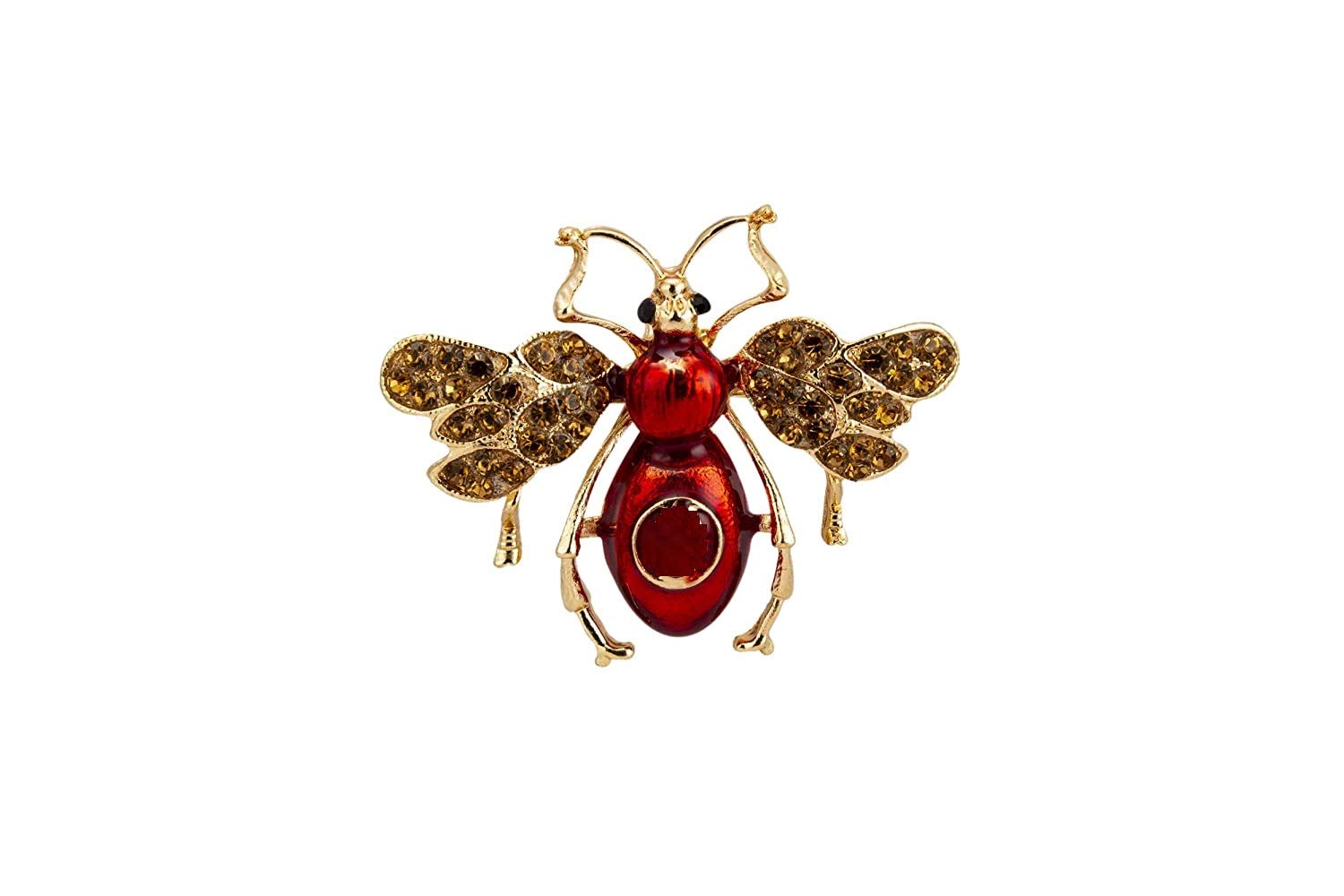 Knighthood Red and Gold Power Dressing Bee with Stone Detailing Brooch (B07KFH7253) Amazon Price History, Amazon Price Tracker