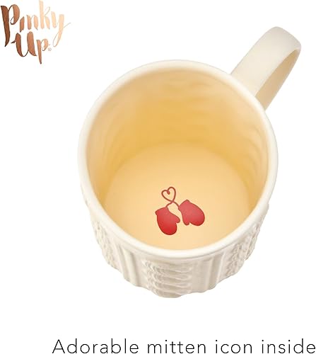 Miniatura 3 de Pinky Up Annette - Taza de té de cerámica e infusor de té de hojas sueltas, accesorios de té de hojas de Loos, taza de té, diseño de punto, 12 onzas