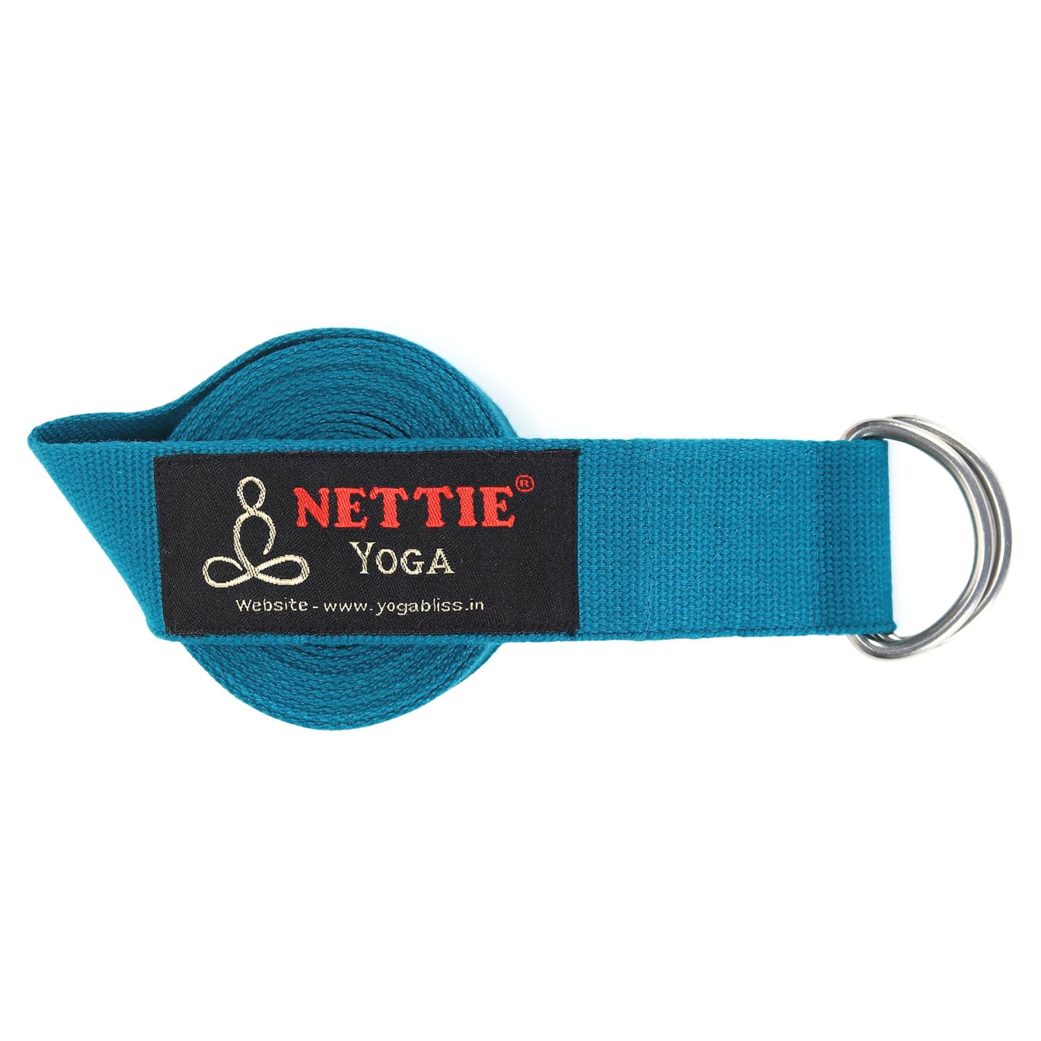 NETTIE 8-Foot Long Yoga Belt/Strap 1.5 inch with Steel D-Ring- Durable Non-Stretchable cotton texture Soft feel Strap for Yoga, Flexibility, Pilates, and Physical Therapy | Color – Teal (B0CLGJM3XT) Amazon Price History, Amazon Price Tracker