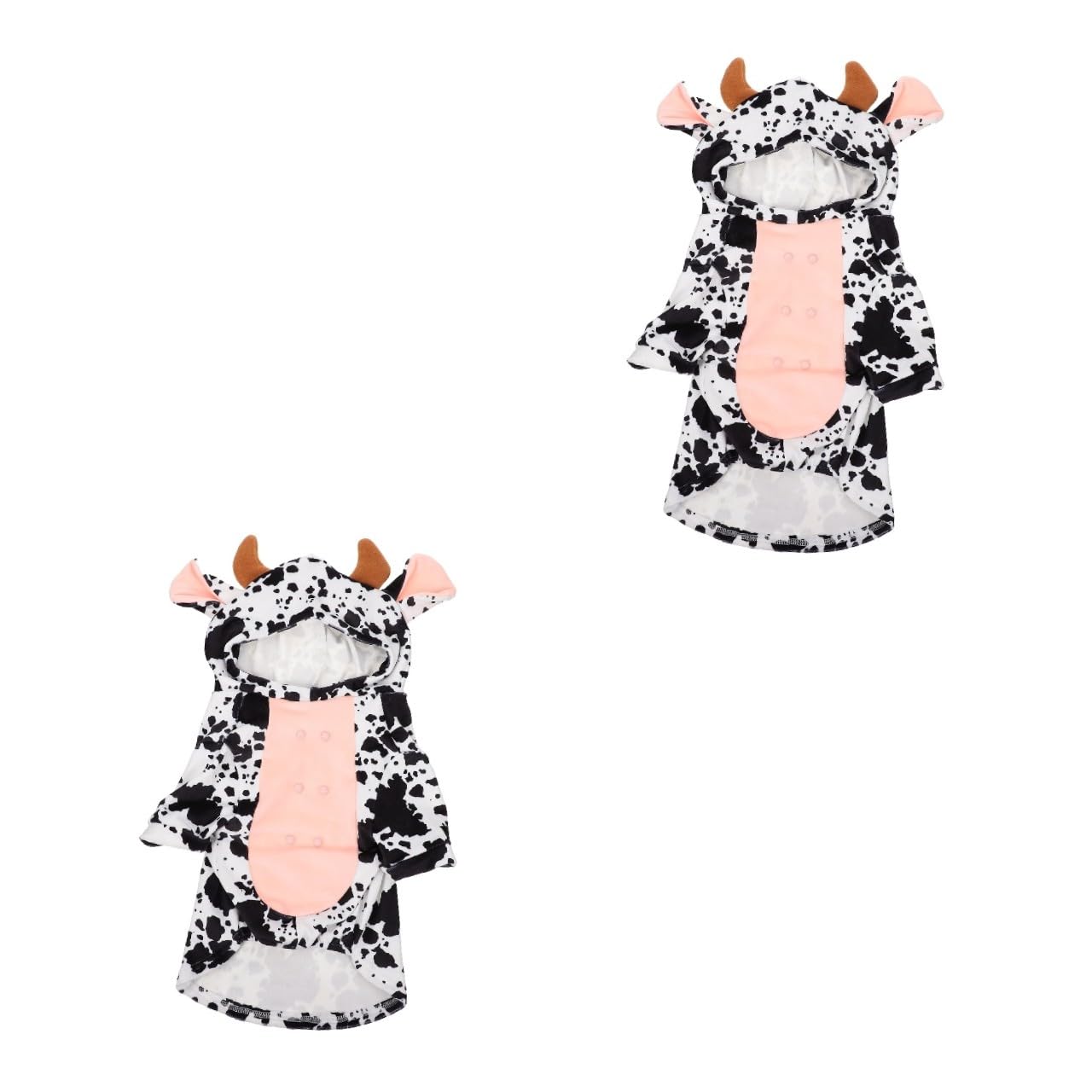 Mipcase 2stücke Kawaii Kuhkostüm Für Haustiere Lustige Tierbekleidung Für Hunde Und Katzen Dekorative Kleidung Für Besondere Anlässe Und Fotoshootings Warm Und Stilvoll
