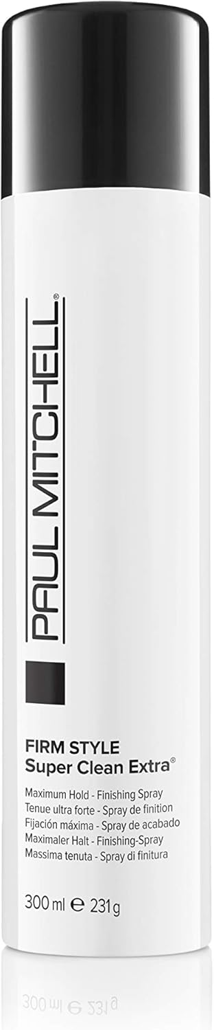 Paul Mitchell Super Clean Extra Haarspray voor maximale grip en vulling, sneldrogende hold-spray voor meer glans en controle, 300 ml