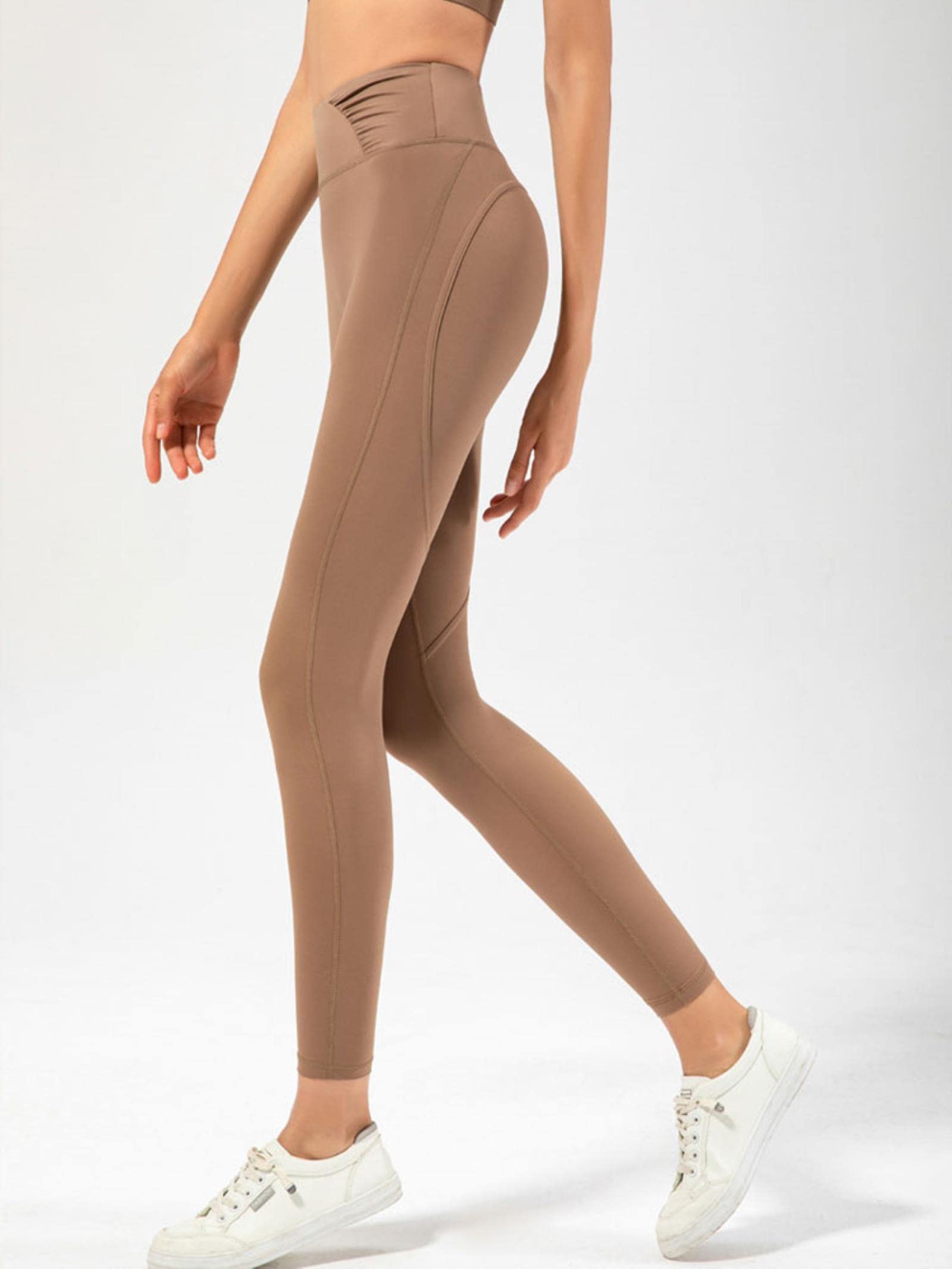 TsoLay Spodnie do jogi damskie spodnie do jogi z wysokim stanem, bieganie, sport, fitness, joga, legginsy, legginsy do podnoszenia bioder, spodnie do fitnessu, granatowe, L