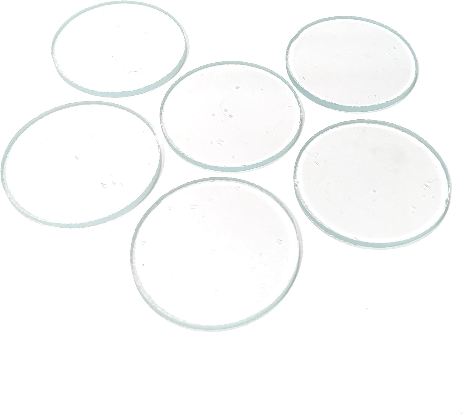 Clear Fusible Glass Circles Blanks - COE 96 Oceanside Glass - 2" Diameter (12)
