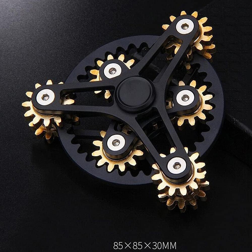 Fidget Hand Spinner, Angst ADHD Stress Relief Finger Spielzeug für Kinder & Erwachsene, Quiet Desk Metal Alloy Spinner Fidget Spielzeug für Schule Home Office (schwarz)