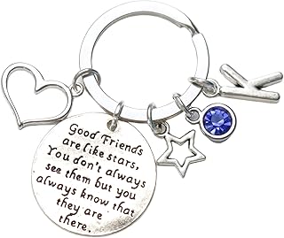 Good friends are like stars, Personalised Keyring - Long distance friendship gift. Friendship gift.