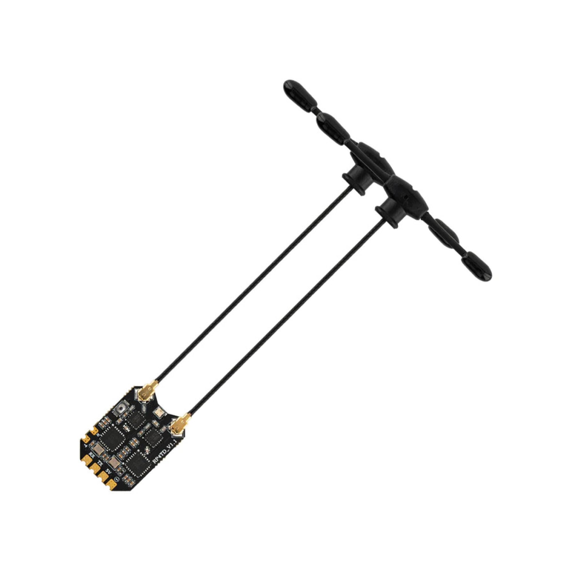 RadioMaster RP4TD ELRS Diversity FPV Receiver - 2.4ghz ExpressLRS Nano Receiver Drone RX Module with 65mm UFL T Antenna for FPV Drone Tiny Whoop