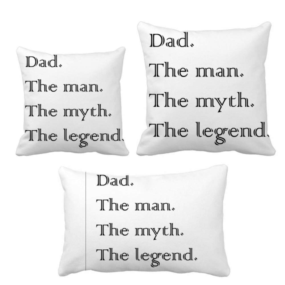 Parure de coussin avec citation DIYthinker Myth Legend Dad Festival pour salon