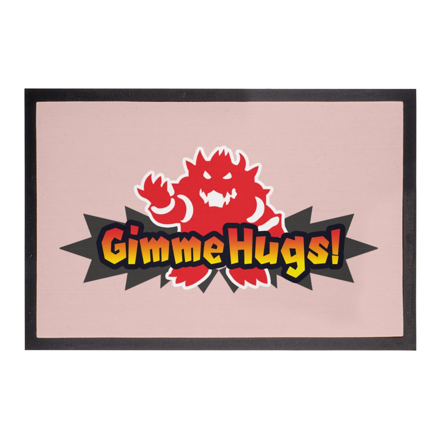 Paillasson rose 60x40 cm tapis de sol original pixel art pour entrée dynamique