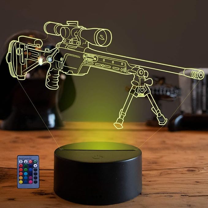 Lampe LED 3D Illusion Accordéon - 16 Couleurs Changeantes - Télécommande Et USB - Déco Chambre, Bureau