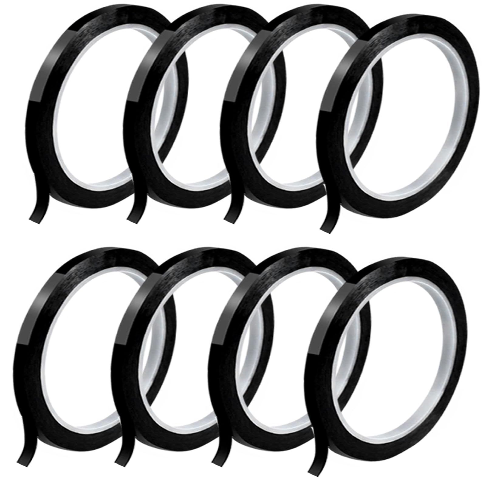 SHENYI 18 Pieces Whiteboard Tape Grid Marking Tape, 3mm Self Adhesive Whiteboard Tape For School, Office, Home Use Black