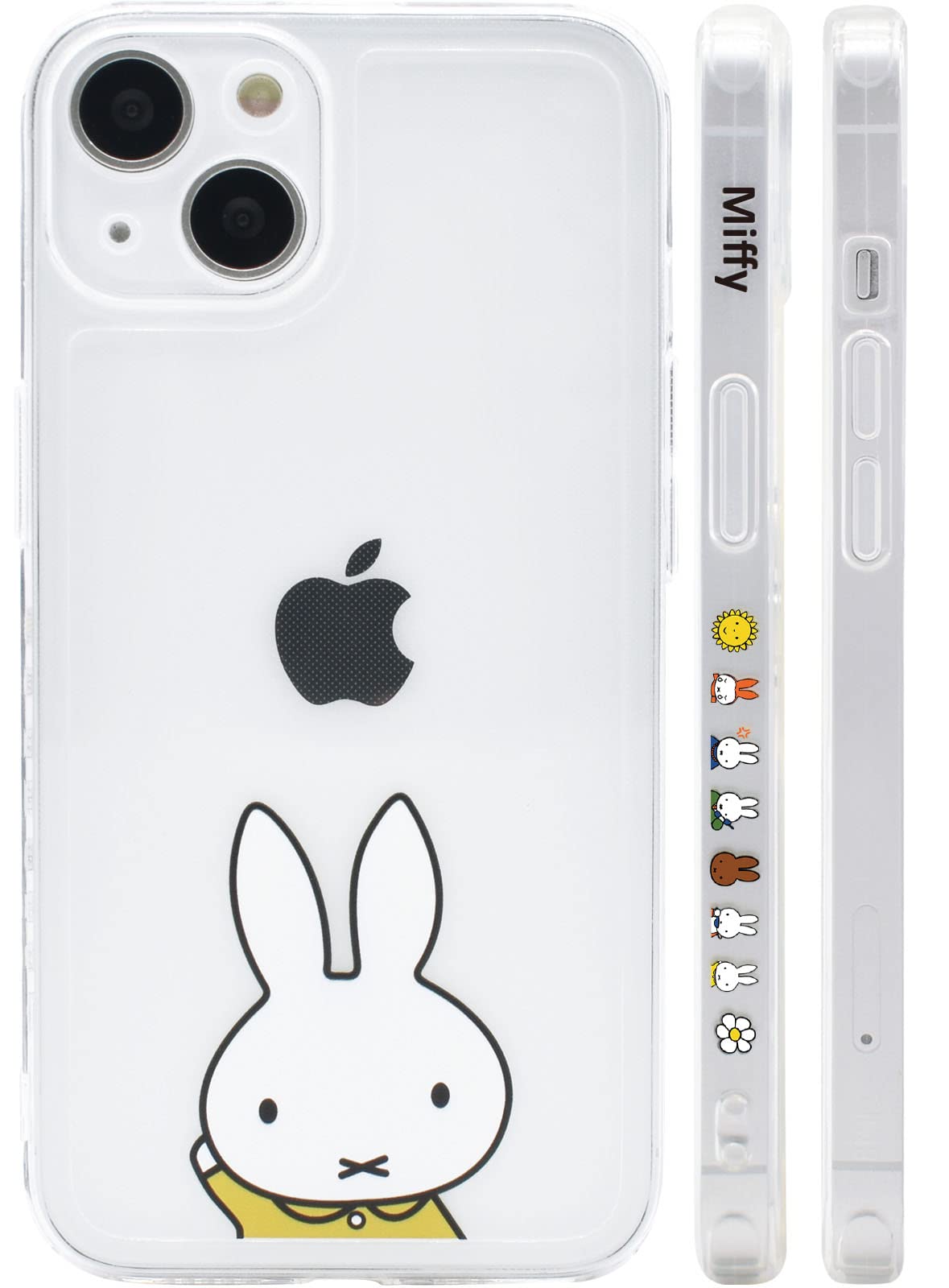 ミッフィー iPhone13 用 ケース スマホケース アイフォン13 カバー 【全機種対応】 カバー かわいい 透明 ケース 側面設計 TPU レンズ保護 ワイヤレス充電対応 指紋防止 リキッドアンティークホワイト かわいい サイドデザイン 6.1インチ iPhone13 用