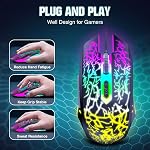 BENGOO Gaming Mouse Ergonomic Wired Computer Mouse with 7 Colors LED Backlight, 4 DPI Settings Up to 3600 DPI Compatible for Chromebook Windows 7/8/10/11 XP/Mac/Linux Gamer/Notebook/MacBook