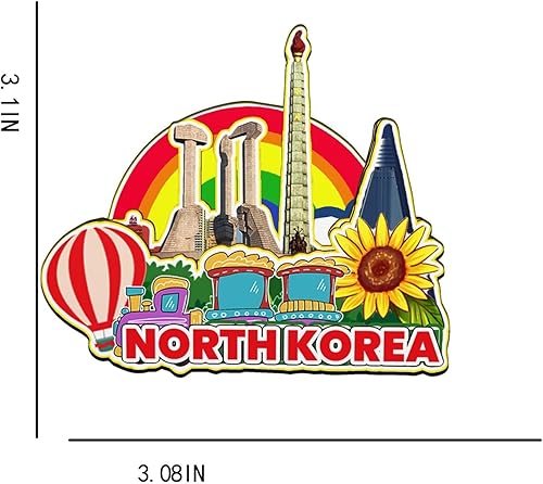 Miniatura 3 de Corea del Norte Corea del Norte imán de nevera imán de madera 3D Monumentos de viaje coleccionables recuerdos decoración hecha a mano -2867