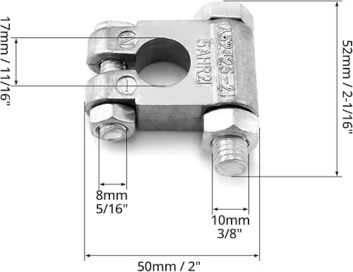 Miniatura 6 de QWORK Terminales de batería con especificaciones militares, 2 pares de conectores de batería negativos y positivos para vehículos marinos, barcos,