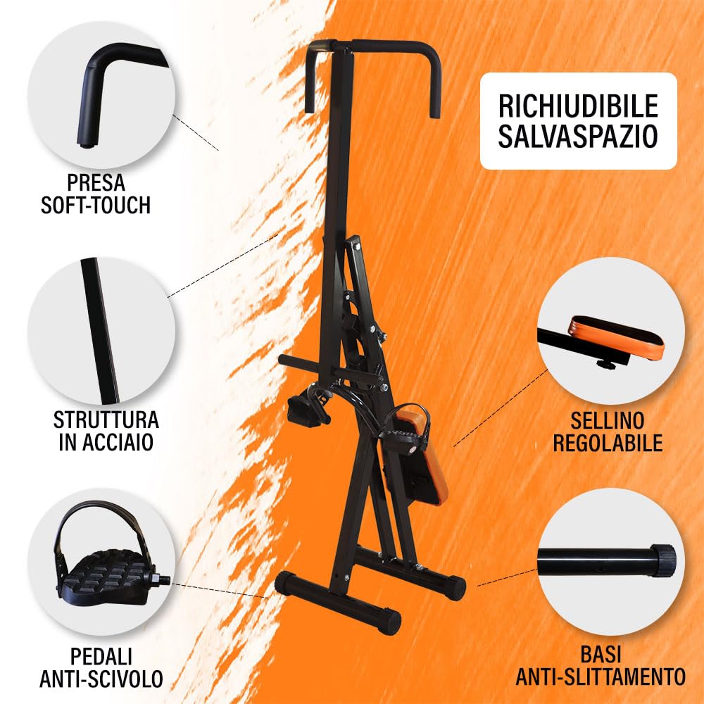 GIORGIO MASTROTA Total Power Crunch Originale Media Shopping con Display e App Fitness|Attrezzo macchinario panca multifunzione palestra in casa ripiegabile|Glutei Addominali Gambe Braccia Aerobica