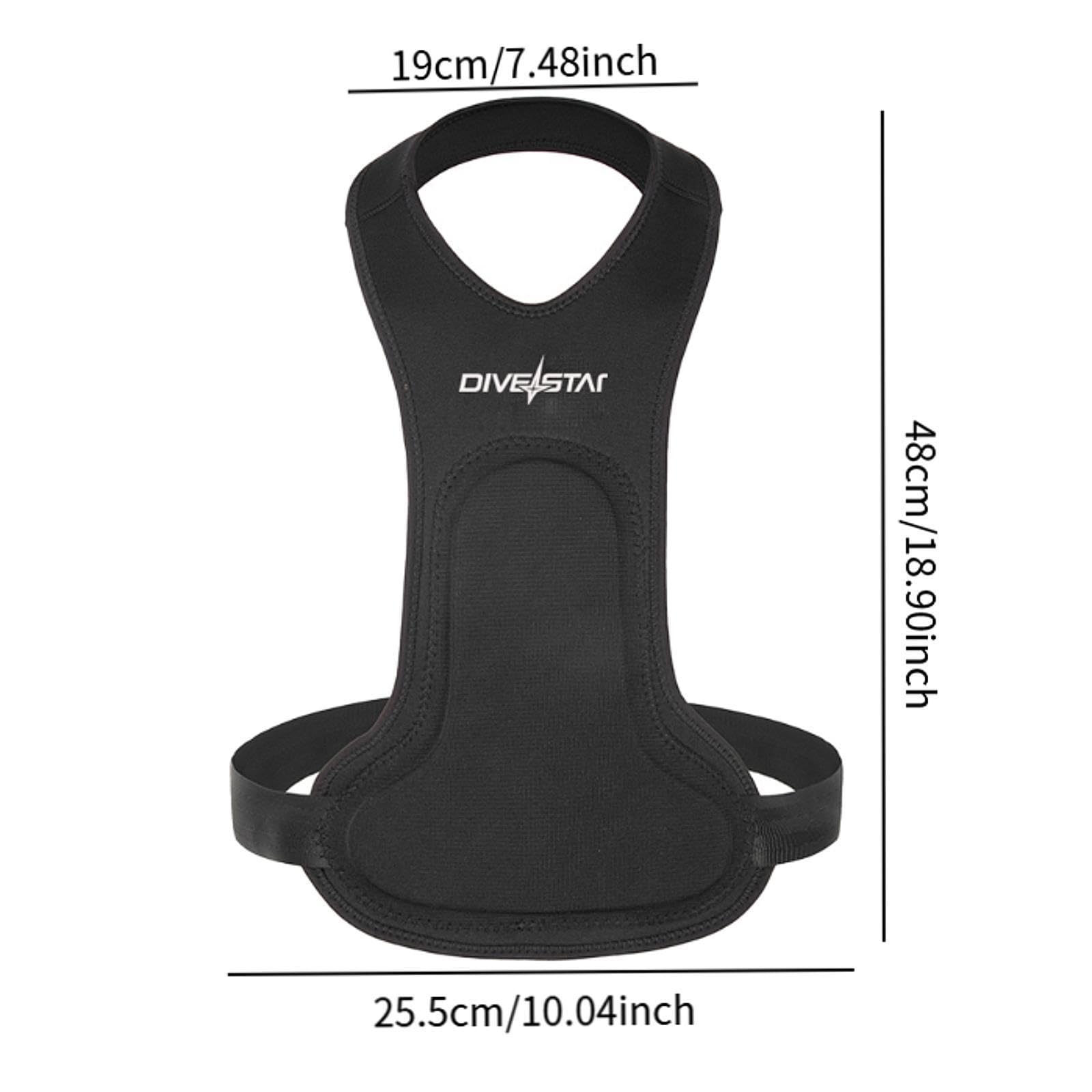 Fenteer Almohadilla de Pecho Protectora para Pesca Submarina para Hombres Y Mujeres, Almohadilla de Carga de Pecho de Neopreno Profesional Portátil para Pesca