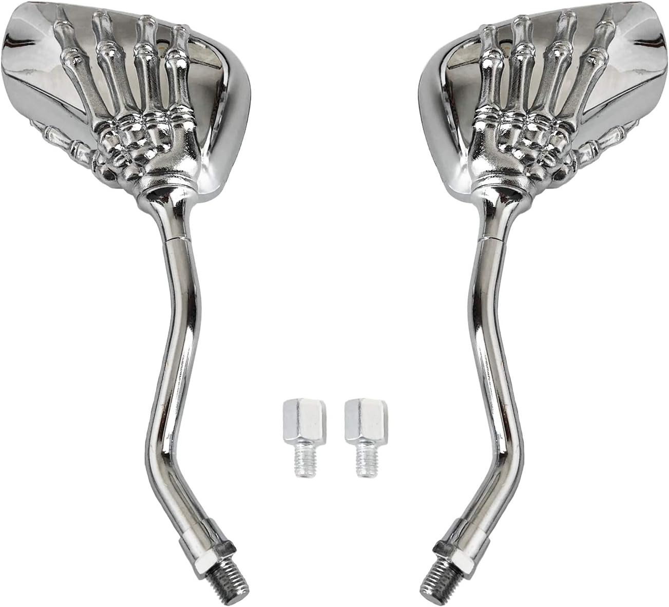 Common Bicycle Mirror Bike Rear View Mirror 8mm 10mm Cranium Hand Model Additionally for Bike Rear View Mirrors silver