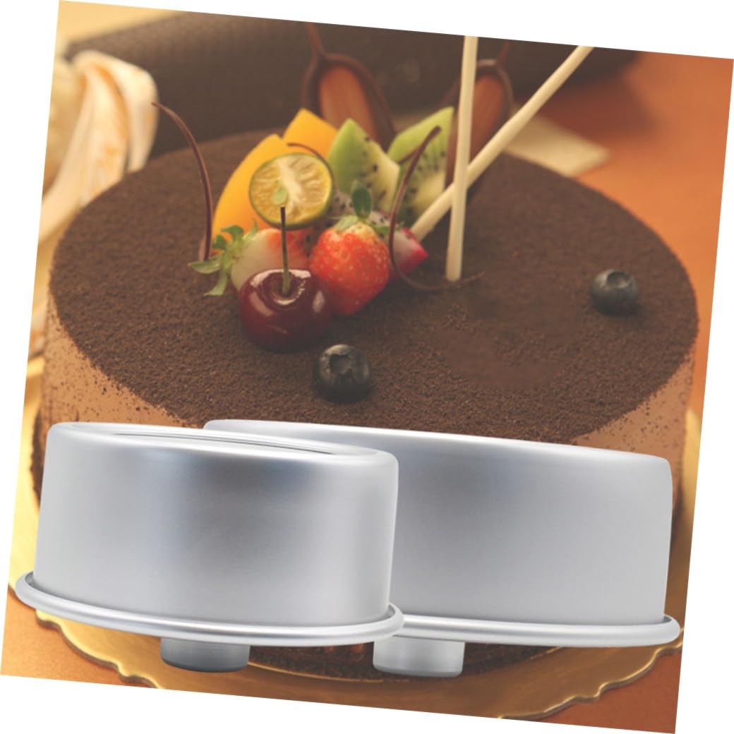 Moule à Gâteau Rond Diy 20 Cm Alliage D'aluminium Fond Creux Démontable Cuisson Pâtisserie 3 Pièces Usage Domestique