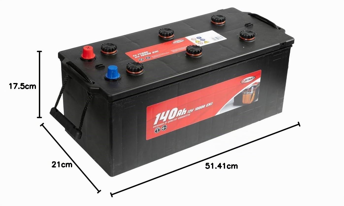 Start Batterie de camion 140Ah 12V 900A spécifique pour les pieds de camion à pôle positif gauche