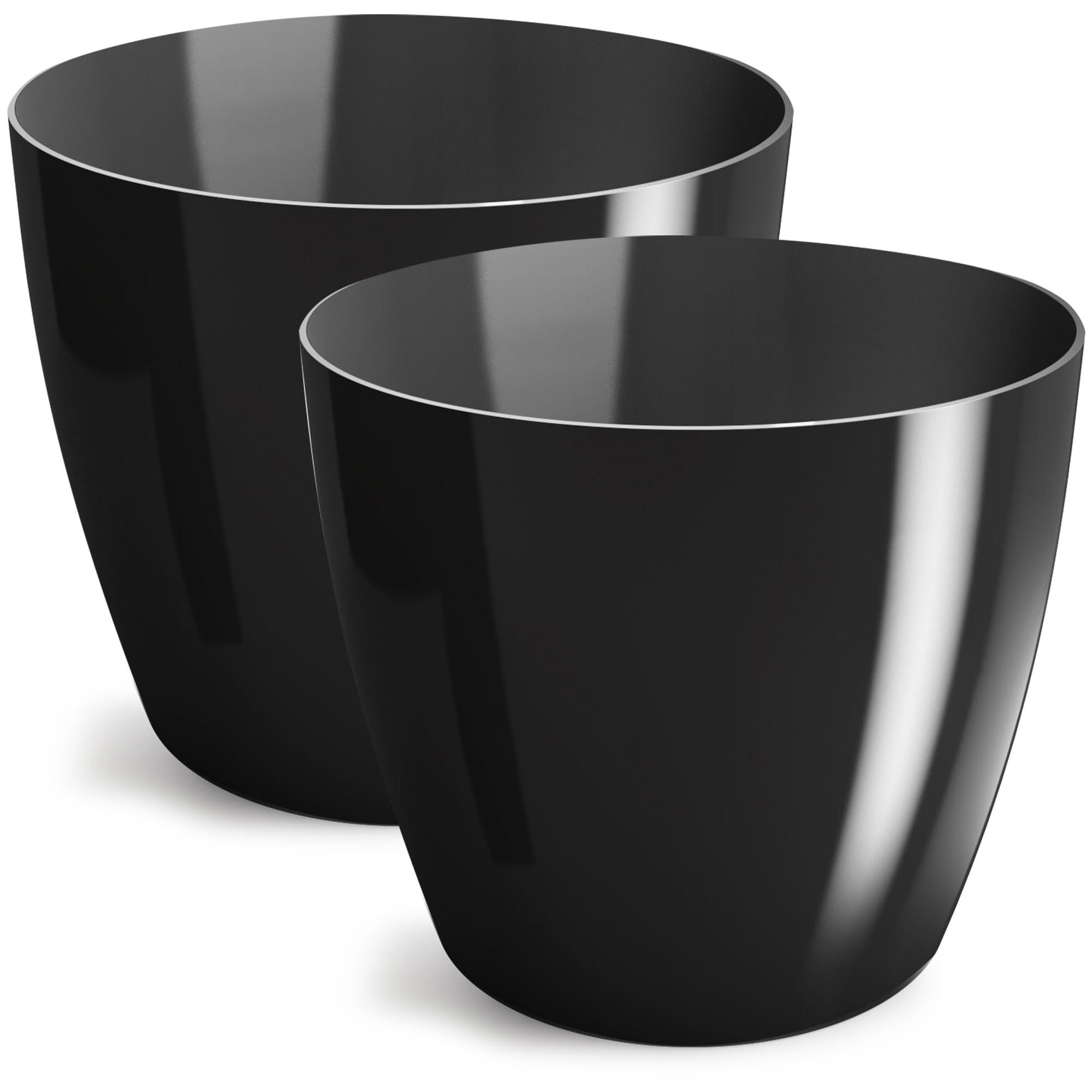 PECZEKO Macetas Brillantes Macetas Decorativas Hierbas Macetas Redondas de plástico duraderas y Ligeras para salón, Comedor, Cocina, terraza, balcón Juego de 2 Piezas (púrpura, diámetro 10 cm) — view 21