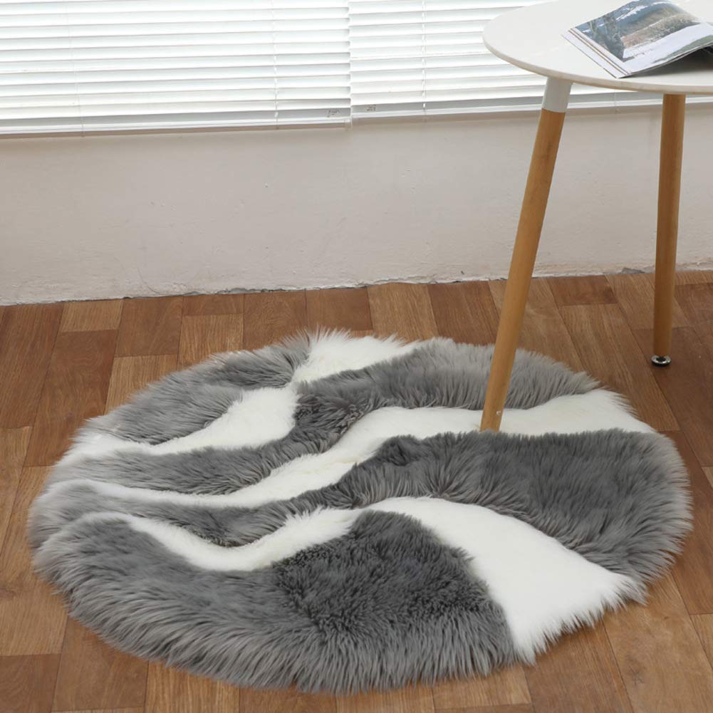 Superweicher Flauschiger Teppich, Kunstpelz Teppich Plüsch Pelz Teppich Teppich Hochfloriger Fuzzy Teppich für Schlafzimmer Wohnzimmer Kinder Playmat-b 80cm (31inch)