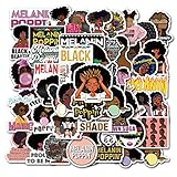 Pop Singer Stickers Feminism Stickers Inspirational Stickers Melanin Poppin stickers 50Pcs Variety Vinyl waterproof Car Sticker Motorcycle Bicycle Luggage Decal Graffiti Patches Skateboard Stickers for Laptop Stickers (Melanin Poppin)