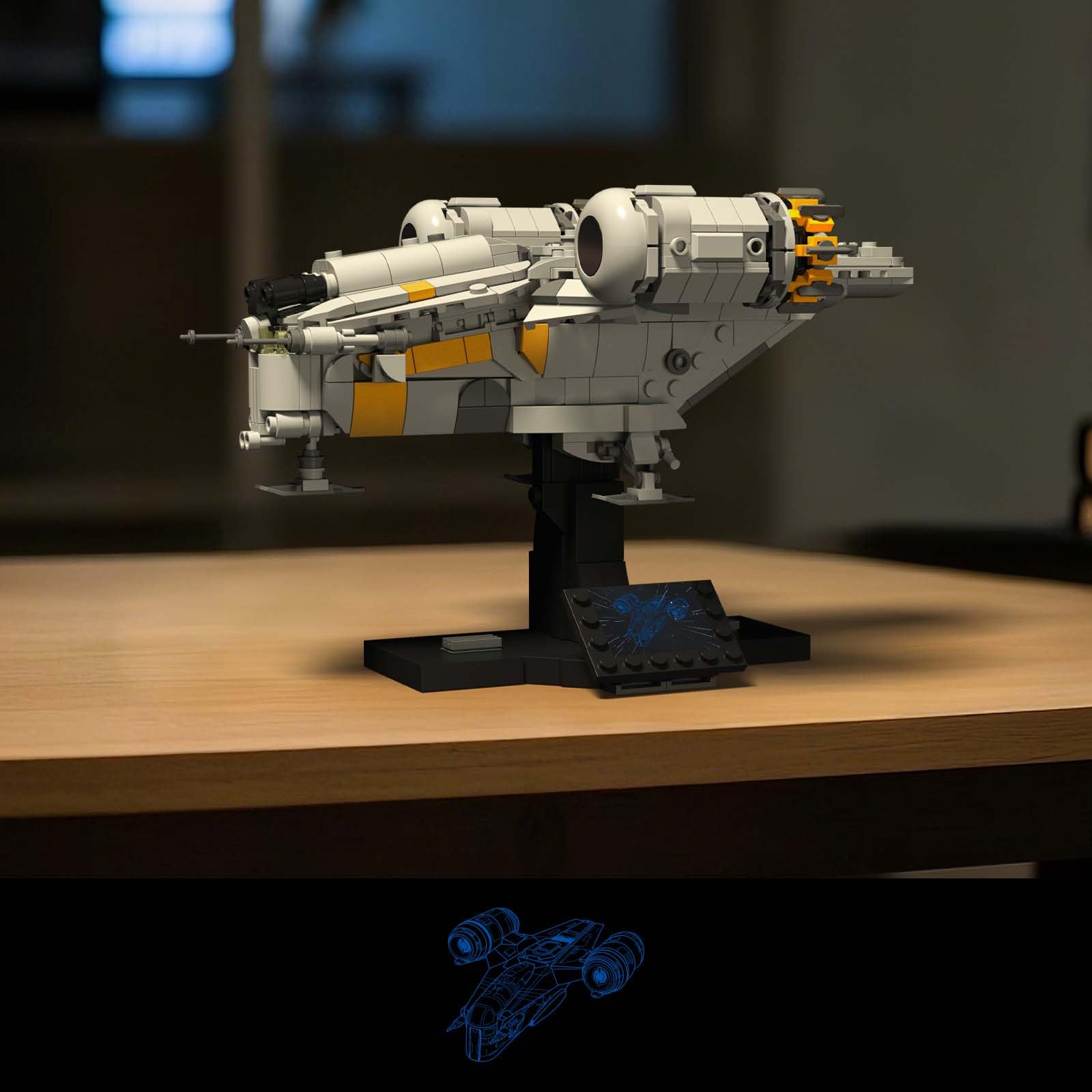 Givenni Star Ship - Set di blocchi da costruzione per adulti, serie Ultimate Collectors Star Ship Model Kit (777 pezzi)