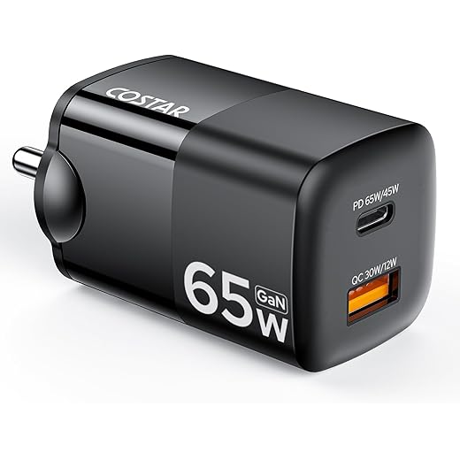 Costar 65W Dual Port Fast Charger 2 in 1