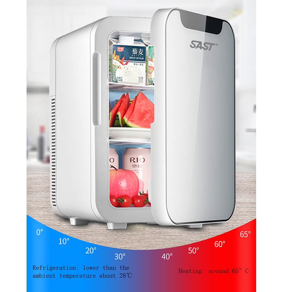 XIAOLIN Mini Frigo 20l / Can Frigorifero Auto Portatile E Scaldatore per Bevande, Cosmetici/Trucco/Skincare, Potenza AC/Dc, per Camera da Letto, Casa, Roulotte, Auto