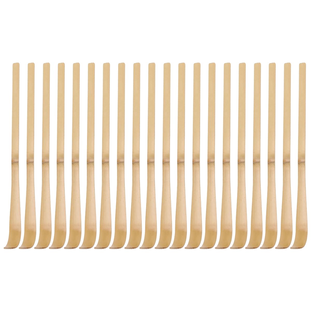 LKXHarleya 20pcs Bamboo Tea Scoop, 6.88x0.33inch Retro Matcha Scoop for Coffee Tea Spice Salt Sugar Accessories
