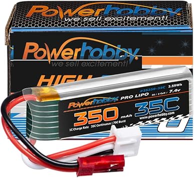 Powerhobby 2S 7.4V 350MAh 35C Lipo Battery Carisma MSA 1E GT24 Rock Crawler