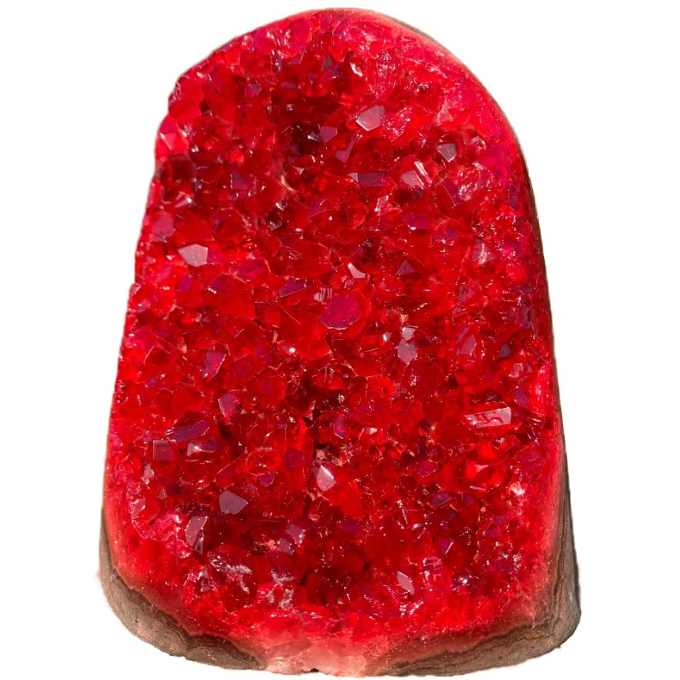 Géode d'orange cristal de roche, cadeau spirituel de 300-400g