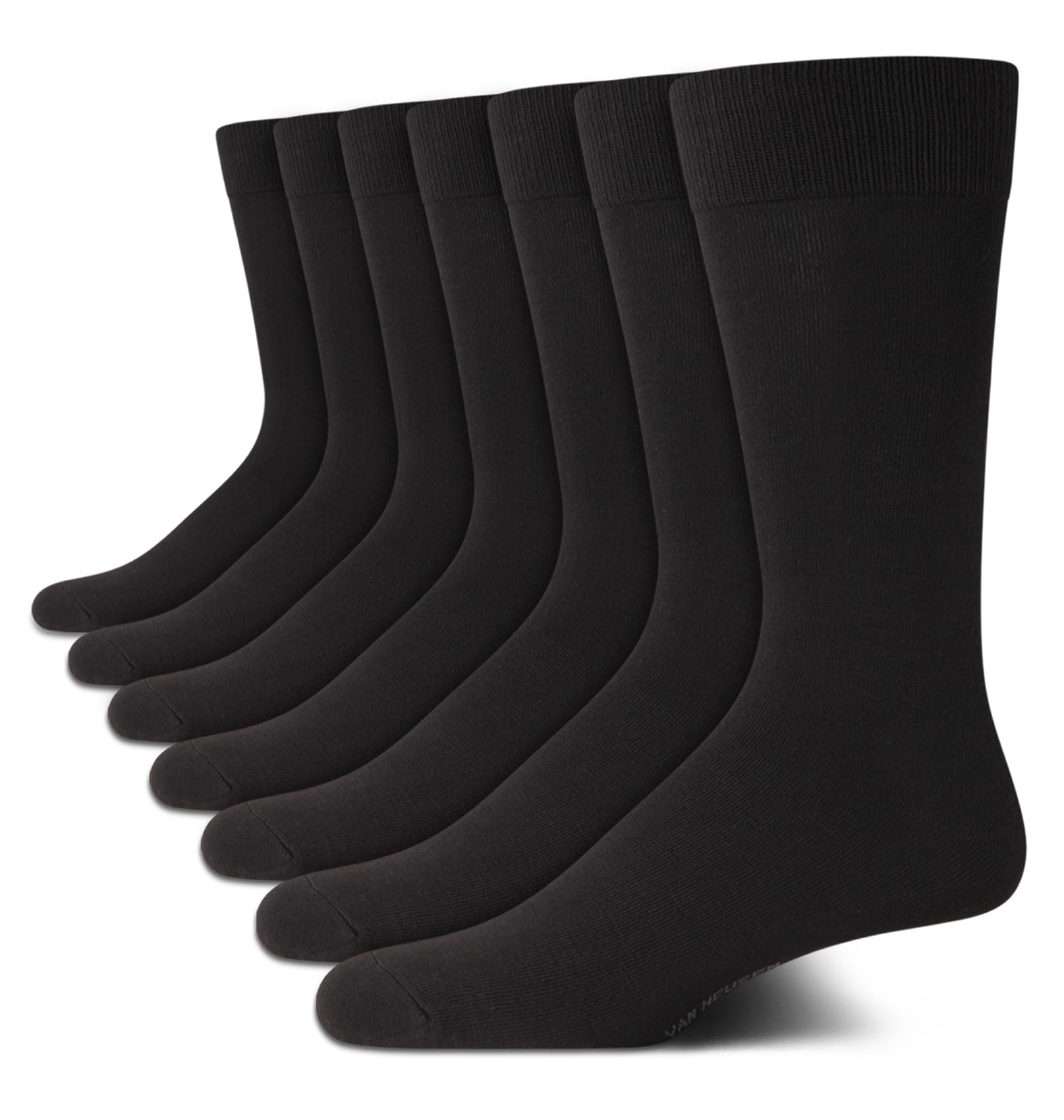 Van Heusen Mens Dress Socks - 7 Pack Soft Stretch Moisture Wicking Crew Socks for Men for Casual Business Formal Wear