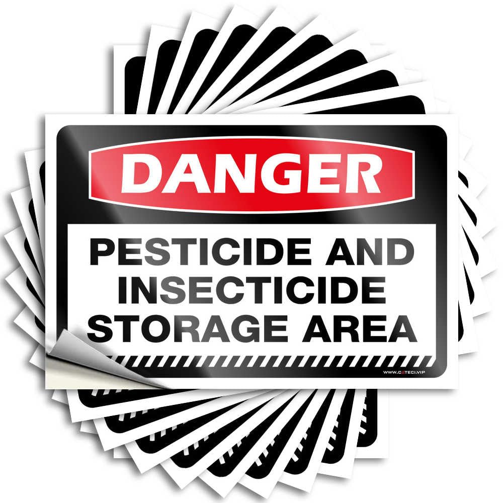 Bar Accessories Man Cave Funky Saying - Danger Pesticide and Insecticide Storage Area Removable Decal Case Easy Peel for Darts(6X9CM)
