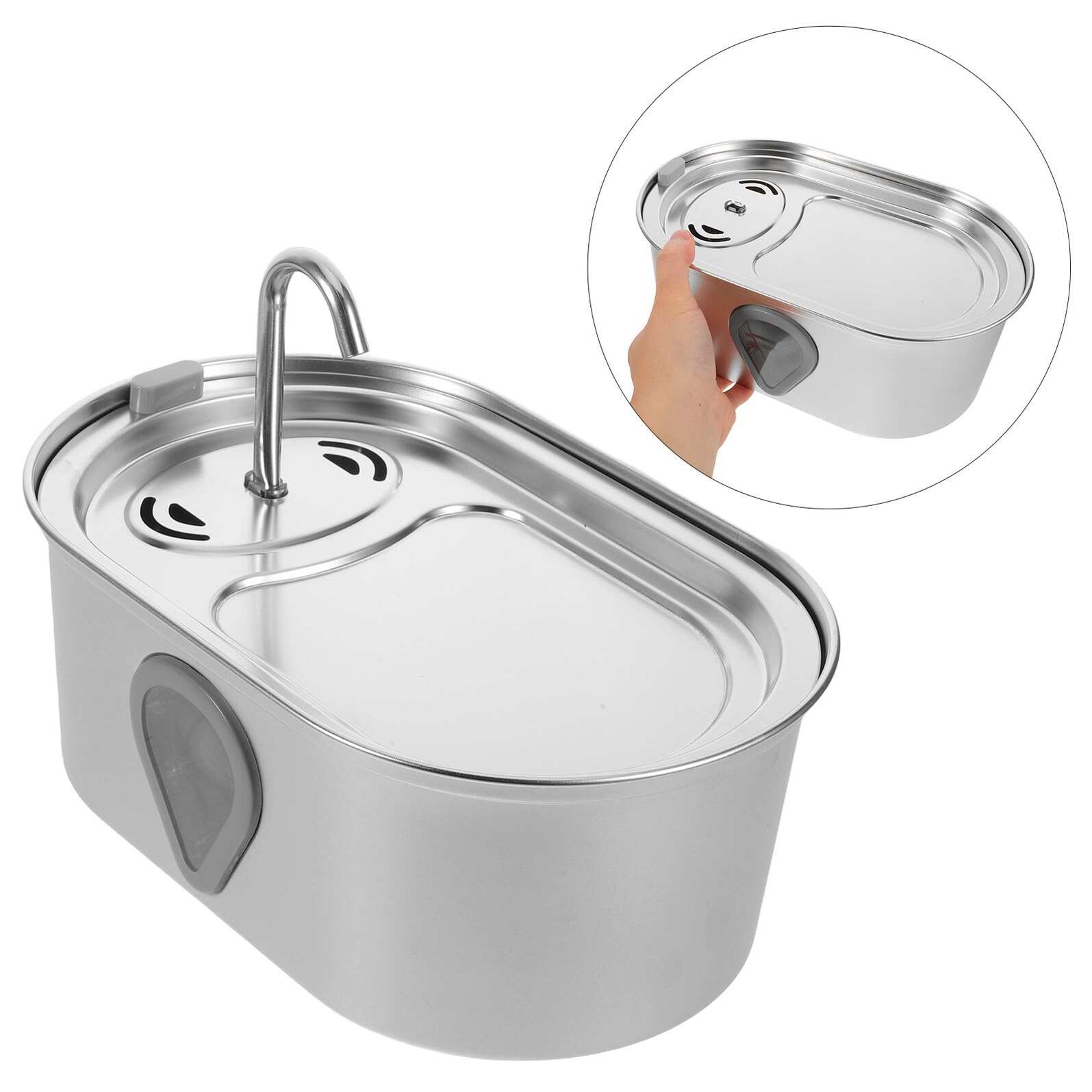TOYANDONA Bebedero Automático para Gatos de Bebedero de Acero Inoxidable para Interiores Dispensador de Agua Recarga Automática por USB Adecuado para Perros y Gatos Pequeños