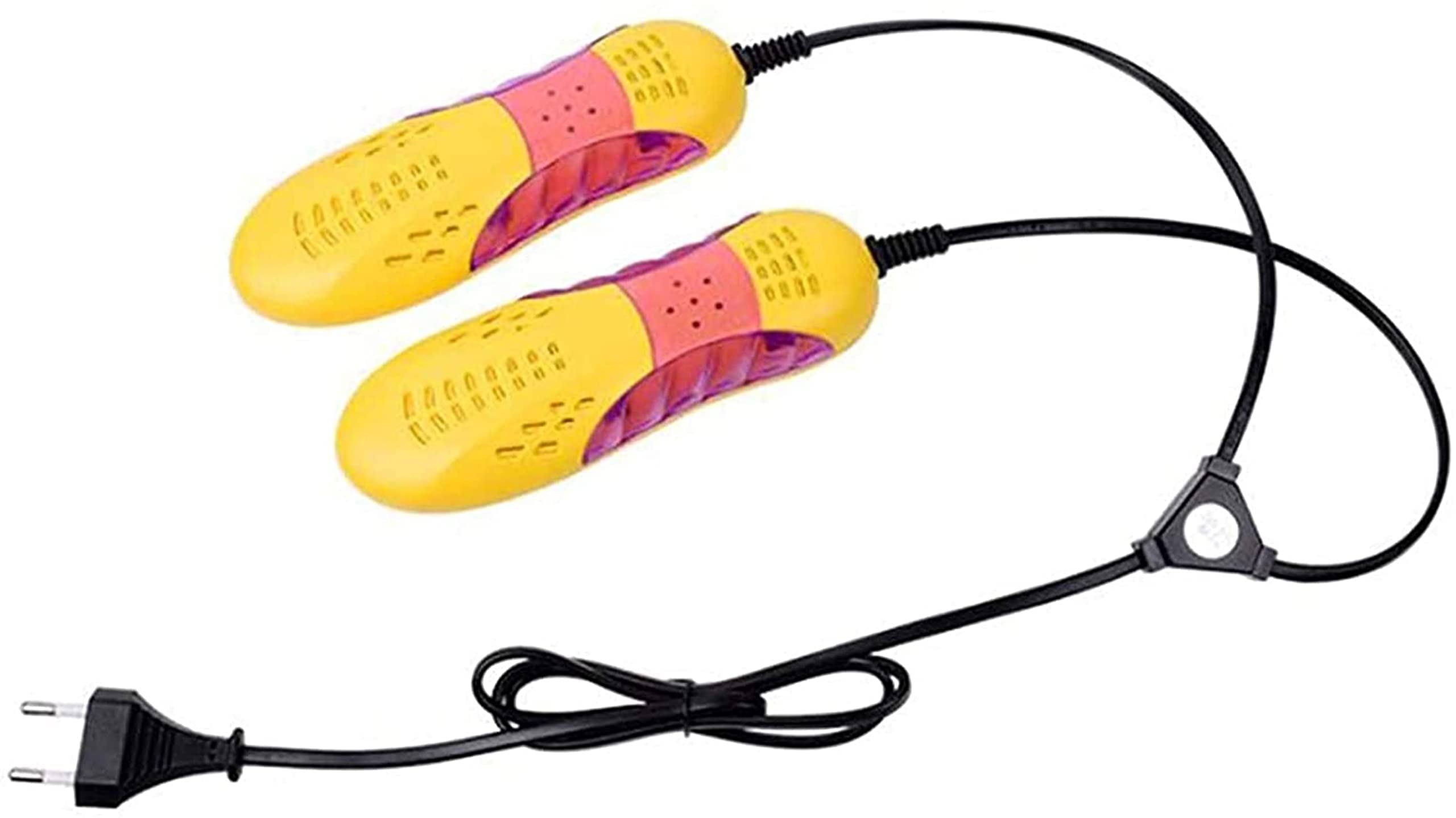 Secador de Botas de Zapatos, Calentador de Aire Caliente eléctrico portátil montado en Zapatos, secador de Zapatos Lindo (Amarillo Reino Unido) (Amarillo EE. UU.)