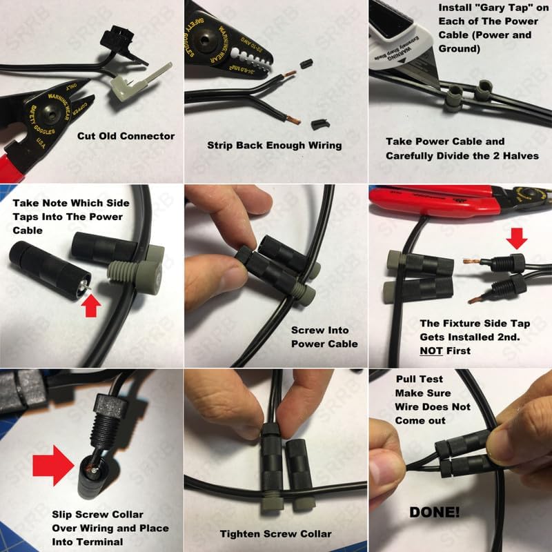 Miniatura 5 de SRRB Paquete de 6 conectores de cable de repuesto de bajo voltaje directo para Malibu Paradise Moonrays y más