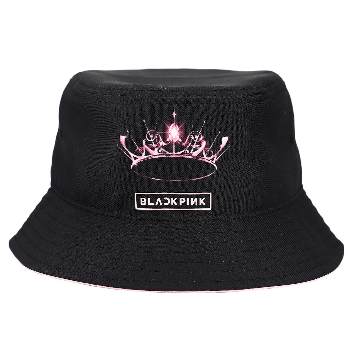 BioworldBlackpink Tiara Logo Black Bucket Hat
