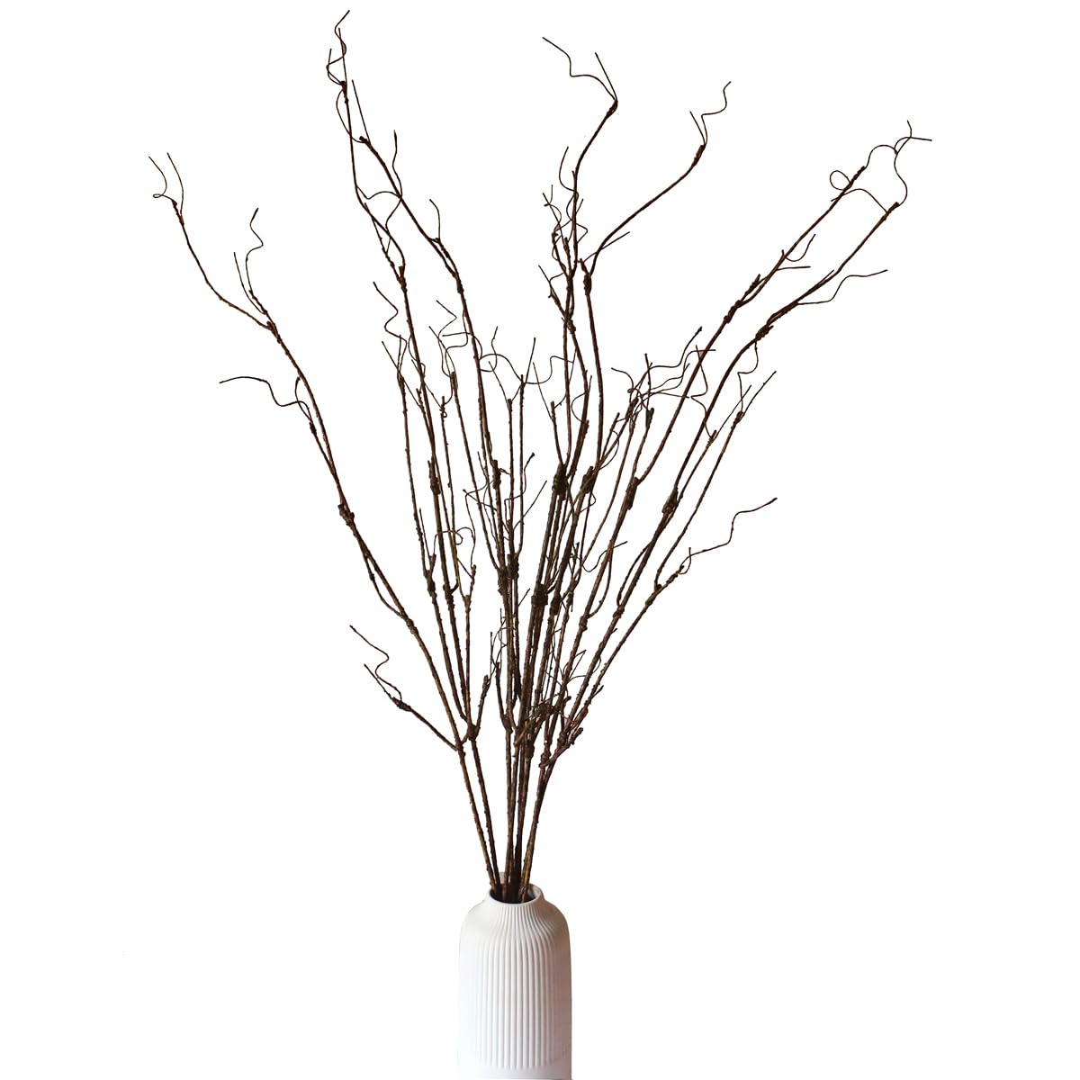 YXYQR 110CM Artificial Faux Curly Twigs Willow Branches Stems for Vase, 8PCS Lifelike Decorative Dried Branch Sticks Fake Greenery Plants Flowers Arrangement for Home Wedding DIY Decor