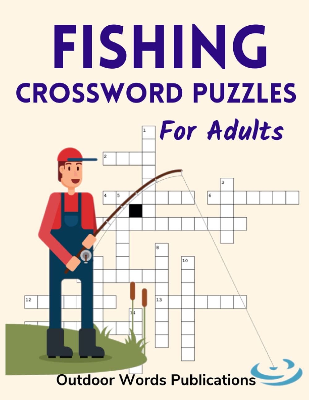 Fishing Crossword Puzzles For Adults: Medium Difficulty Puzzle Book for Fishing Enthusiasts