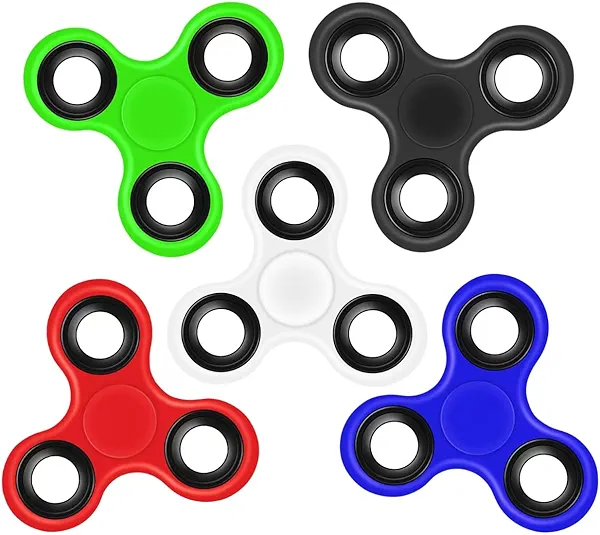5 Pack Fidget Spinner, Party & Classroom Fidget Spinners – Bulk Sensory Hand Toys for Kids 3+ and Adults, Stress Relief and Anxiety Reducer, Fun Goodie Bag Fillers