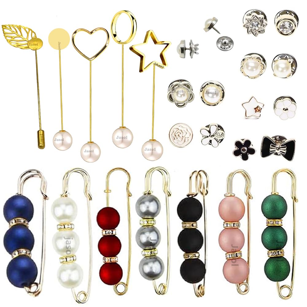 22 Pcs Pearl Brooch Pins Set Sweater Shawl Pins Pant Waist Tightener Faux White Pearl Safety Pins for Women Girls Clothing Coat Brooch Dresses Decoration Accessories (B0D6BXN8DB) Amazon Price History, Amazon Price Tracker
