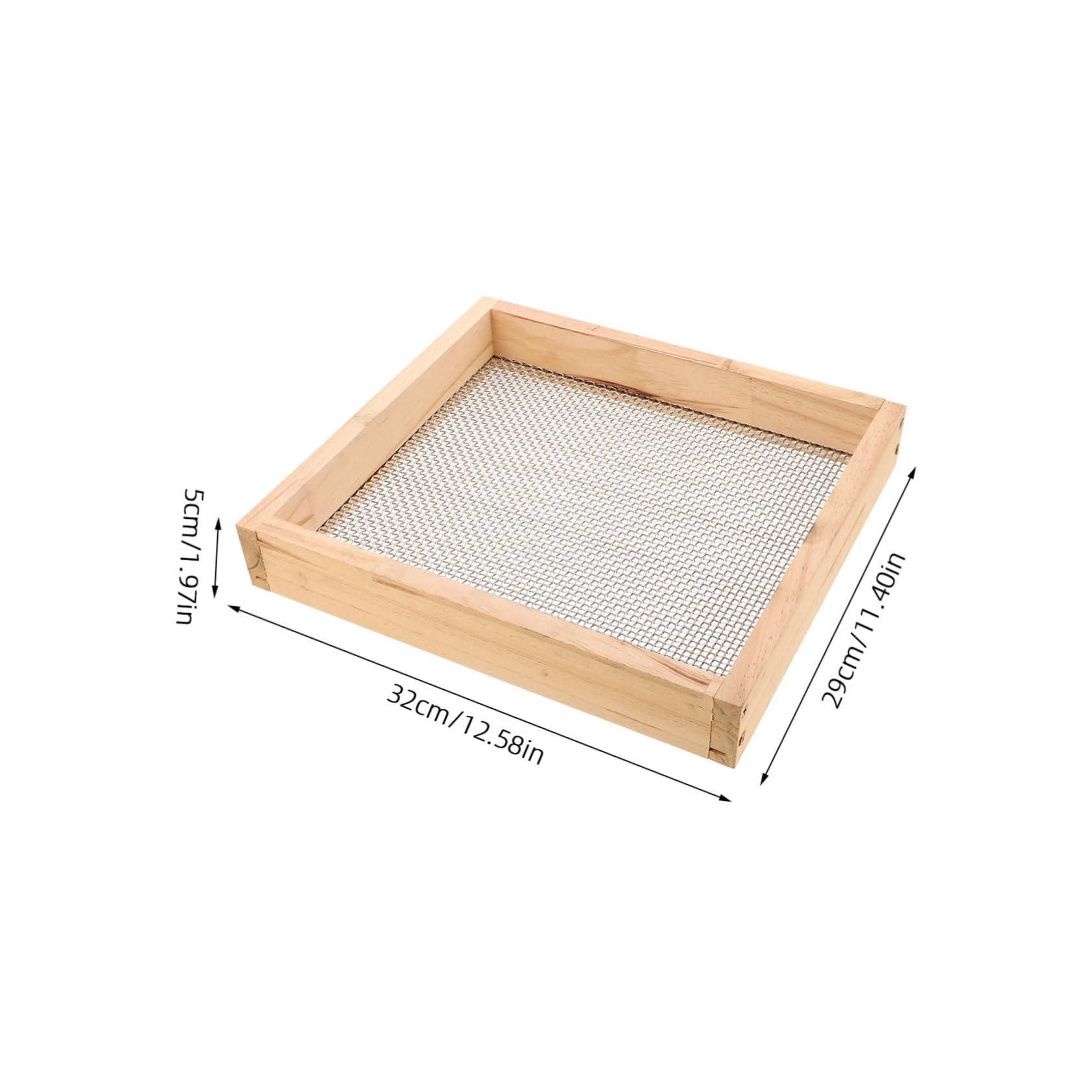 Kisangel Tamis à Compost pour Jardinage Tamis à Terre avec Cadre Bois Et Maille Acier Inoxydable Outil De Jardinage pour Tamiser Sol Et Compost