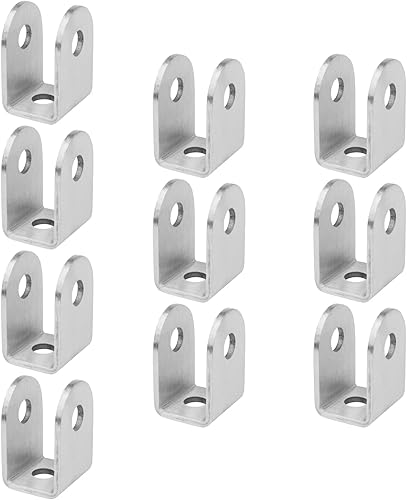 Miniatura 1 de 10 piezas de soporte en U, para paneles de 34 pulgadas, soporte de acero inoxidable 304 con acabado cepillado, grosor de 0.039 pulgadas