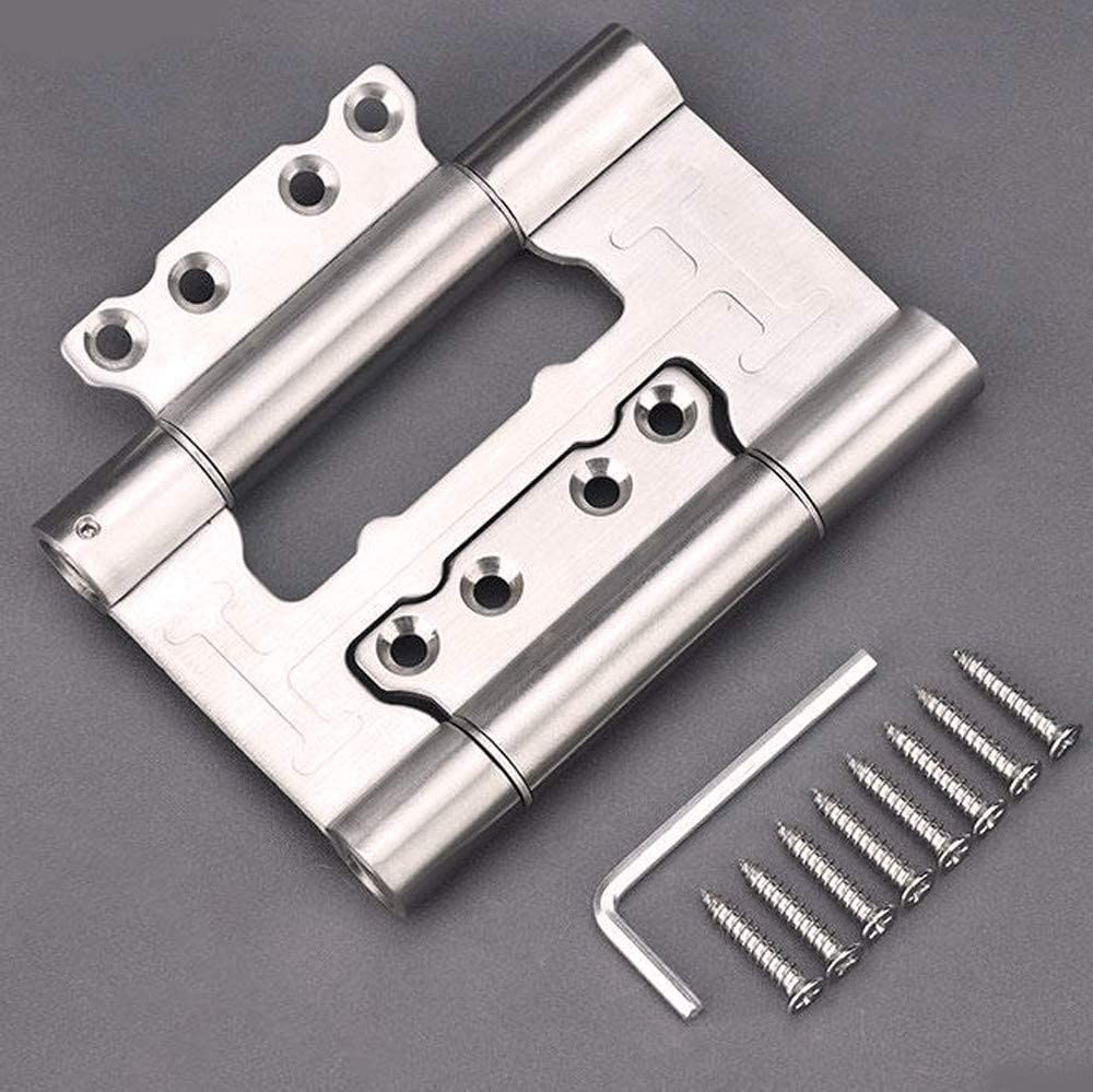 Lot De 2 Paires (4 Pièces) De Charnières De Porte à Ressort En Acier Inoxydable à Fermeture Automatique 12,7 Cm