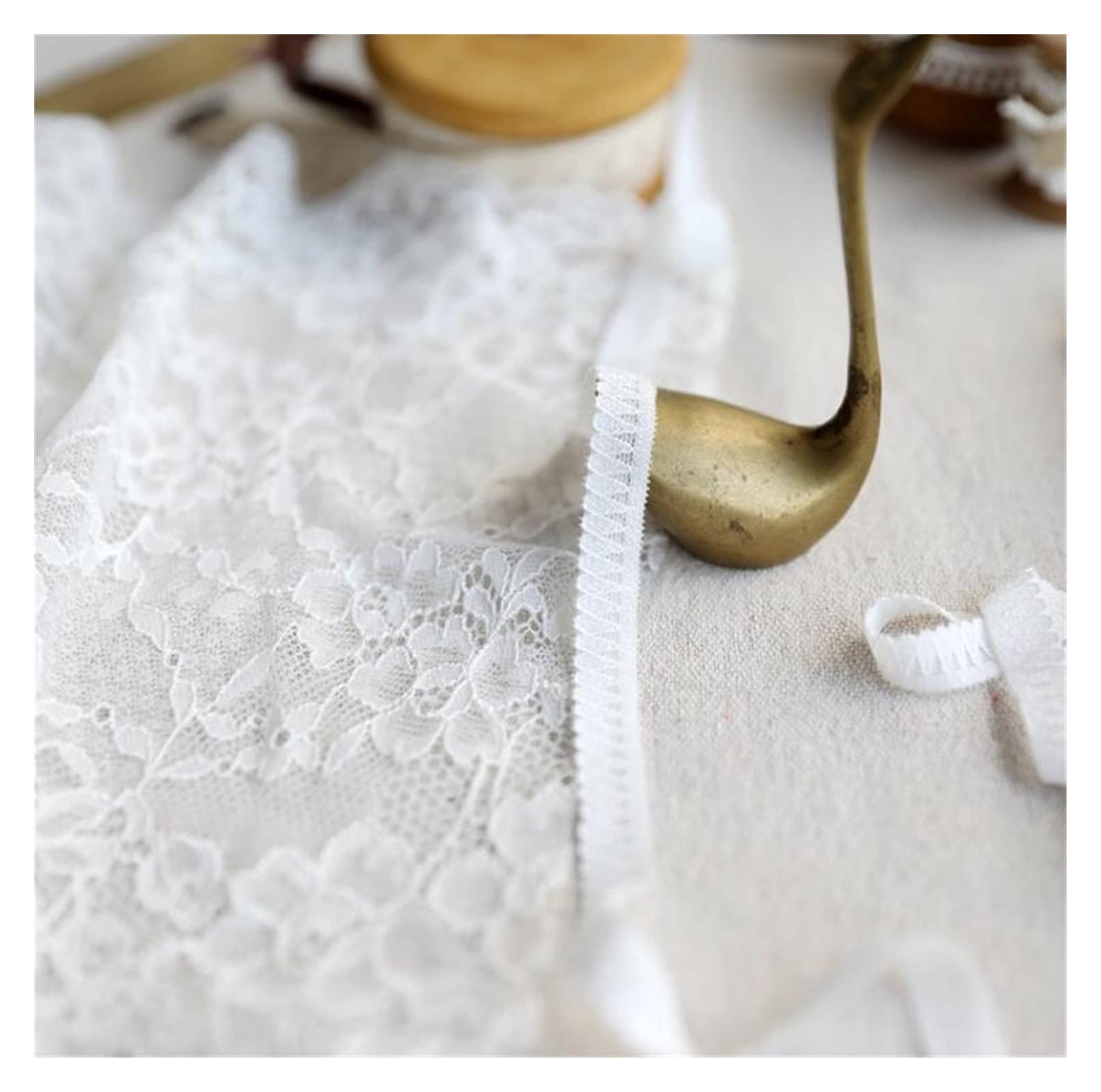 Dentelle élastique blanche 10m NM802 pour ajuster des vêtements et réussir vos projets DIY