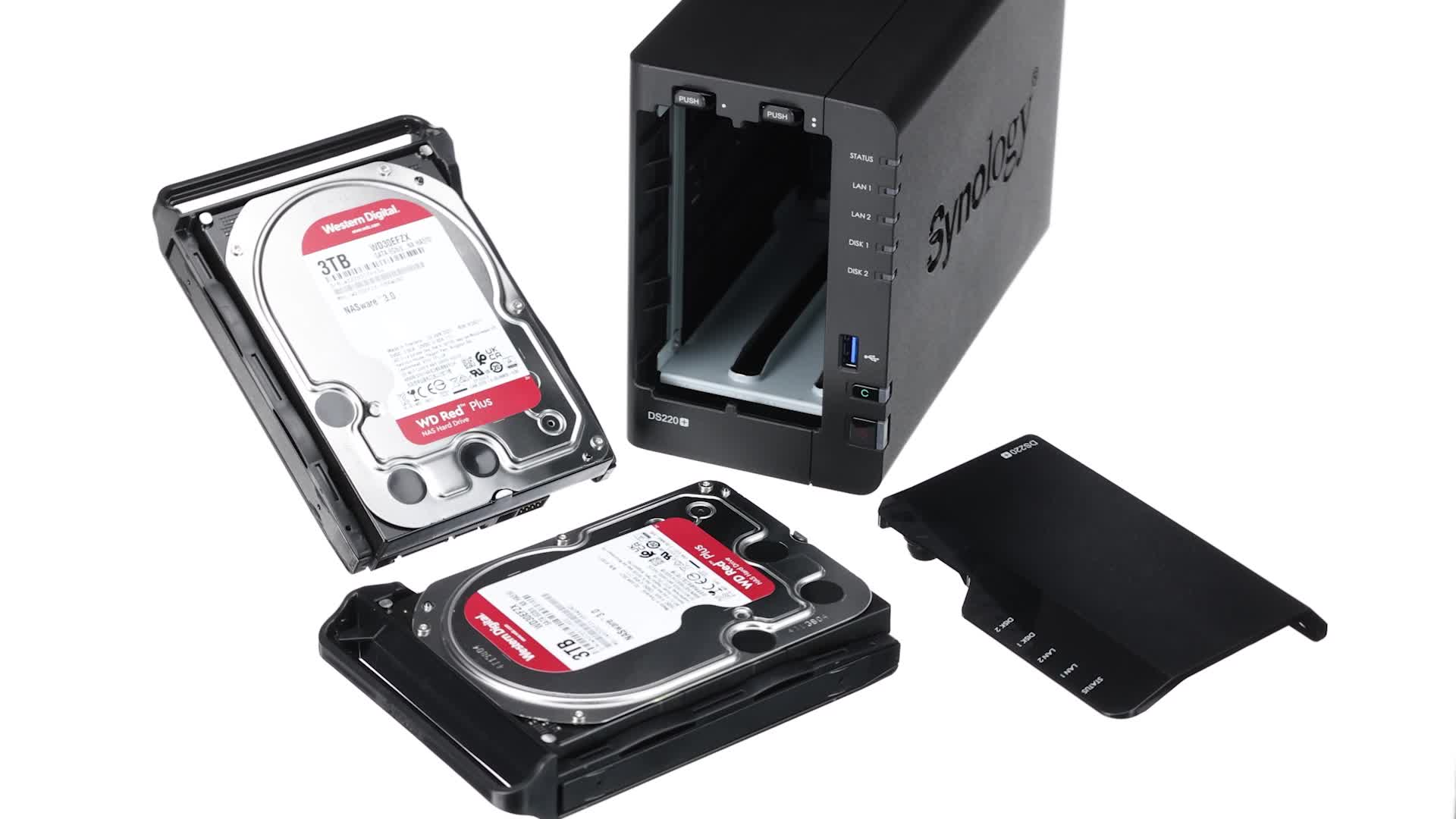 Synology DS220+ 6To NAS 2 Baies avec 2 x Disques Durs WD Red de